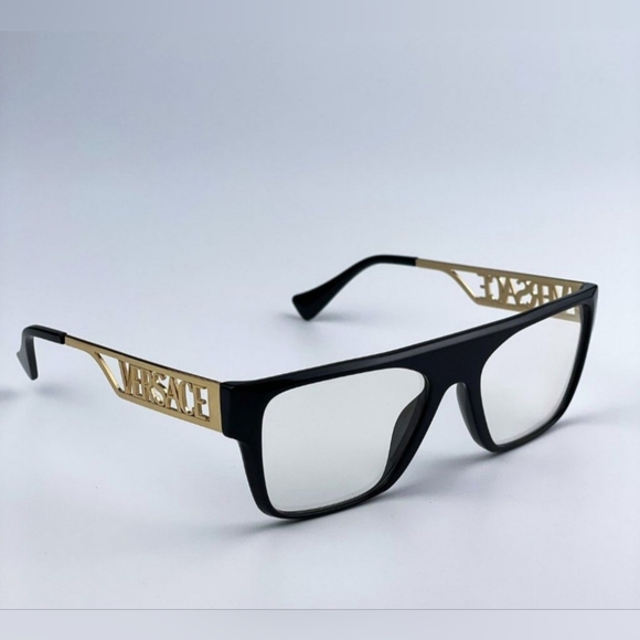 👓 NEW Versace VE3326U GB1 Black Gold Square Unisex Eyeglasses - Picture 7 of 12